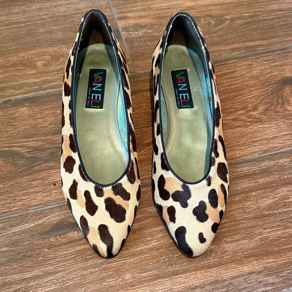 VANELi Brown and Black Leopard Print Flats